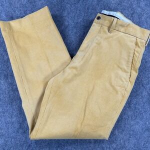 Polo Ralph Lauren Preston Fit Corduroy Pants Mens 34x30 (Fits 32x30) Yellow